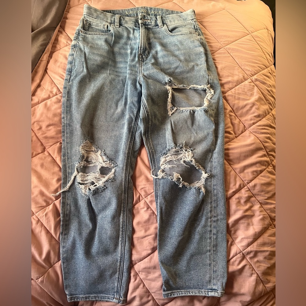 Ripped mom jeans